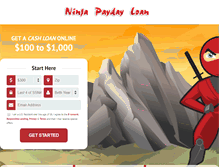 Tablet Screenshot of ninjapaydayloan.net