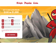 Tablet Screenshot of ninjapaydayloan.com